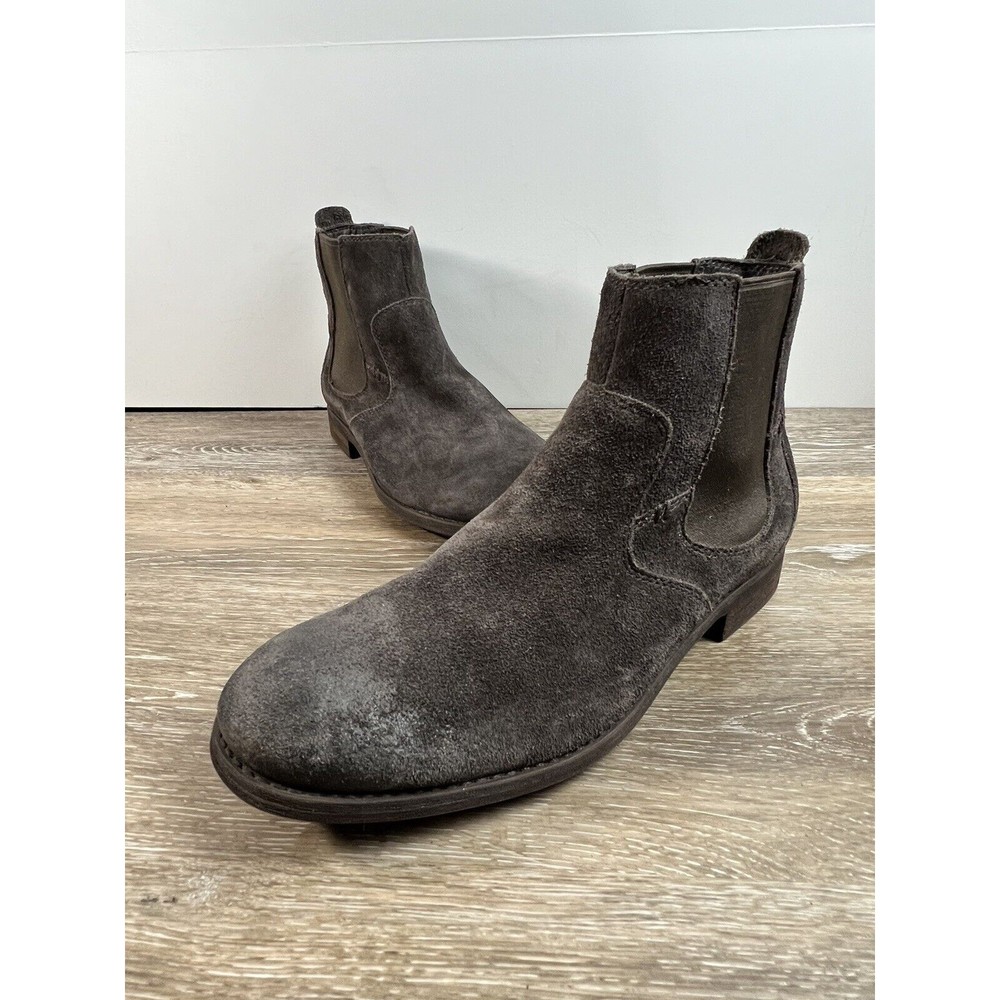 UGG Clyne Men’s gray Suede Leather Chelsea Distressed Boots 1005447 Size 11